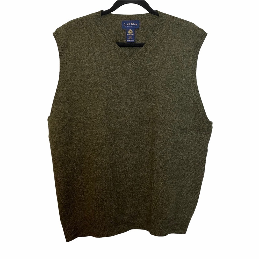 Club Room By Charter Club 100% Lambswool Vest Sz.L